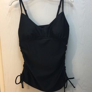 Prana Black Tankini Side Rouched - Moorea